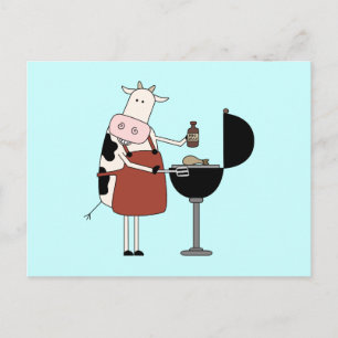 Postal Cow Barbeque camisetas y regalos
