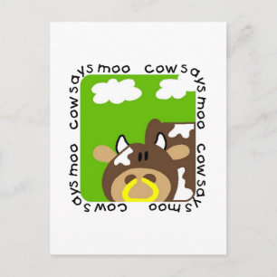 Postal Cow dice camisetas y regalos para moscas