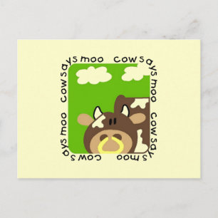 Postal Cow dice camisetas y regalos para moscas