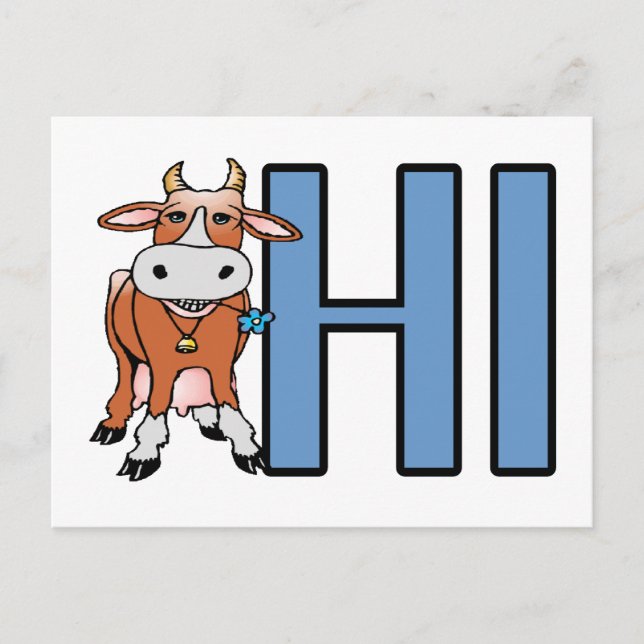 Postal Cow Dice Hi (Anverso)