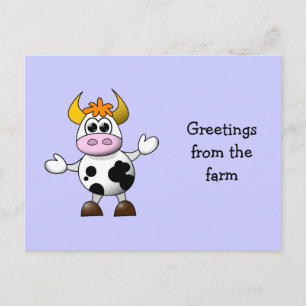 Postal Cow Personalizado divertida