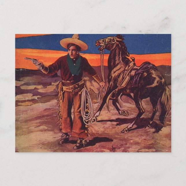 Postal Cowboy de Santa Fe (Anverso)