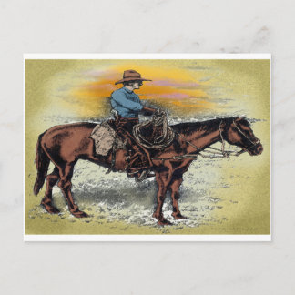 Postal Cowboy n Sunset