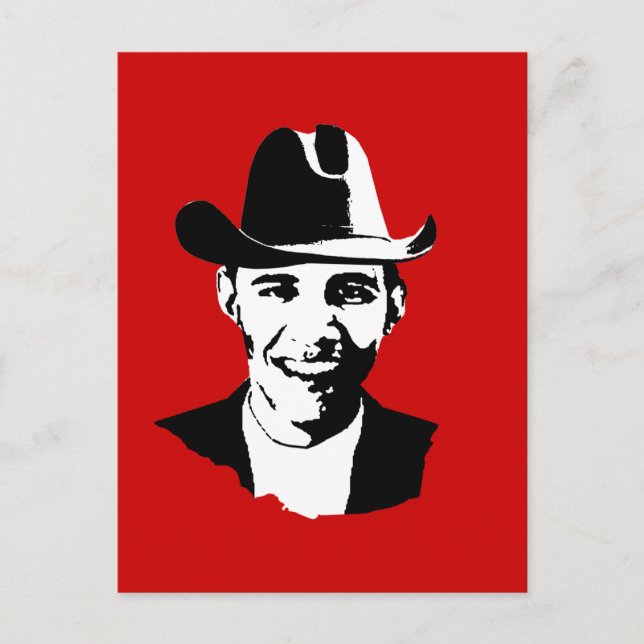 Postal Cowboy Obama (Anverso)