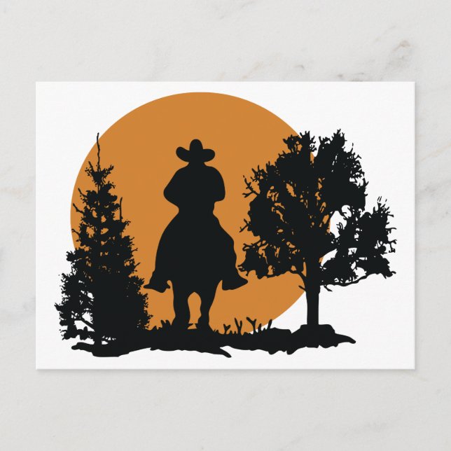 Postal Cowboy Silhouette (Anverso)