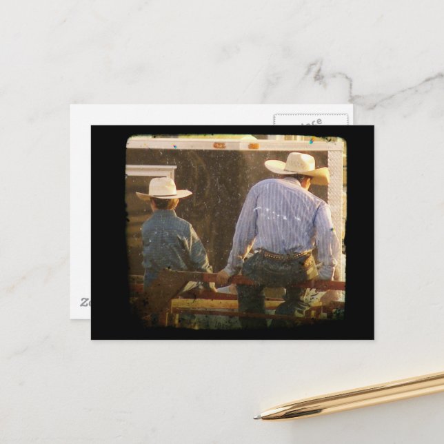 Postal Cowboys on a Rodeo Fence TTV (Anverso/Reverso In Situ)