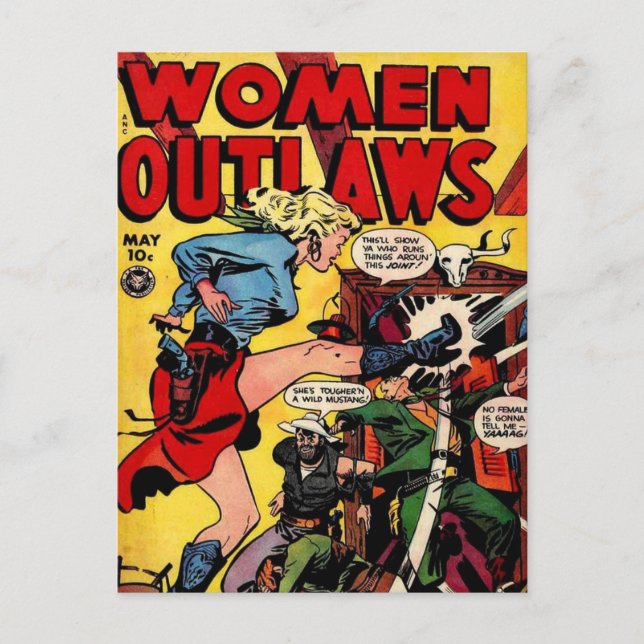 Postal Cowgirl Outlaw (Anverso)