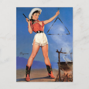 Postal Cowgirl Pin Up 1