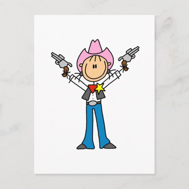 Postal Cowgirl Sheriff Tshirts (Anverso)