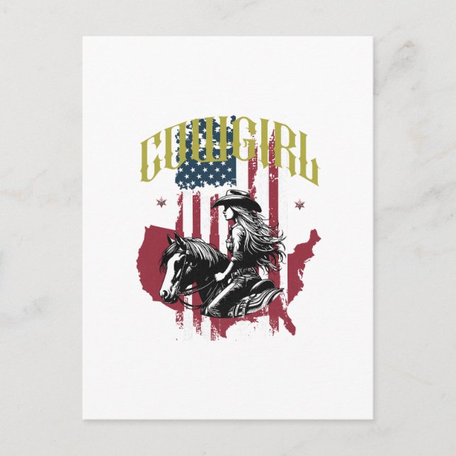 POSTAL COWGIRL USA (Anverso)
