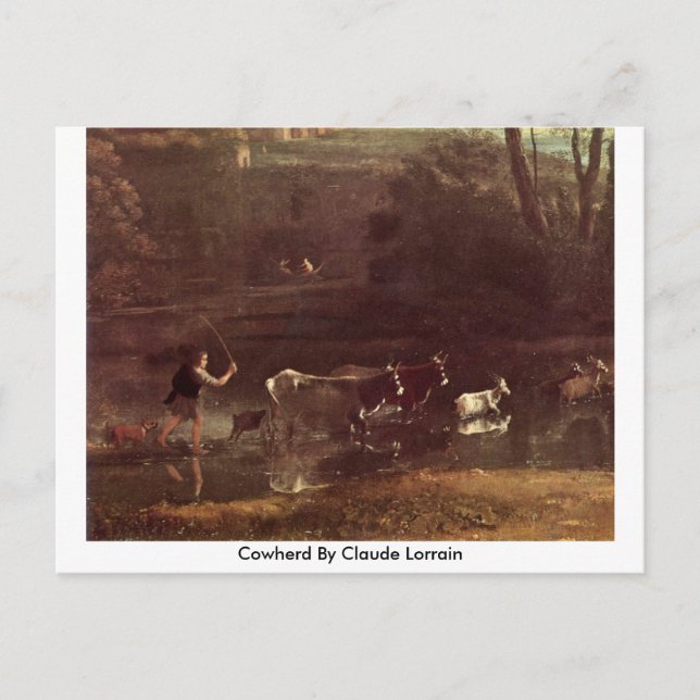 Postal Cowherd De Claude Lorrain (Anverso)