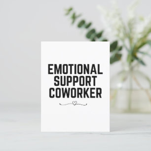 Postal Coworker de apoyo emocional, regalo de compañero d