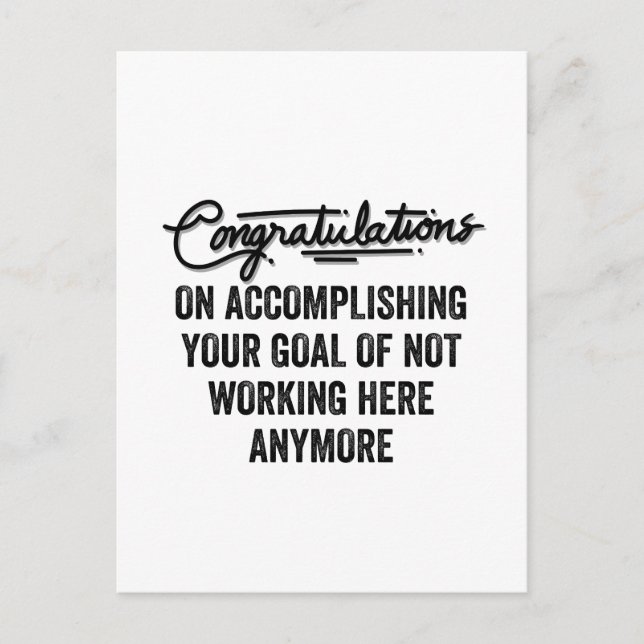 Postal Coworker Goodbye Gift | Salir de Coworker (Anverso)