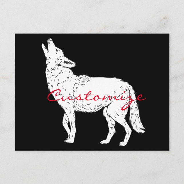 Postal Coyote Howling Thunder_Cove (Anverso)