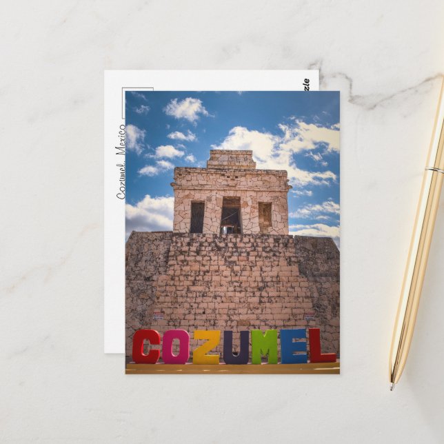 Postal Cozumel, México – Recuerdo de Viaje Tropical (Anverso/Reverso In Situ)