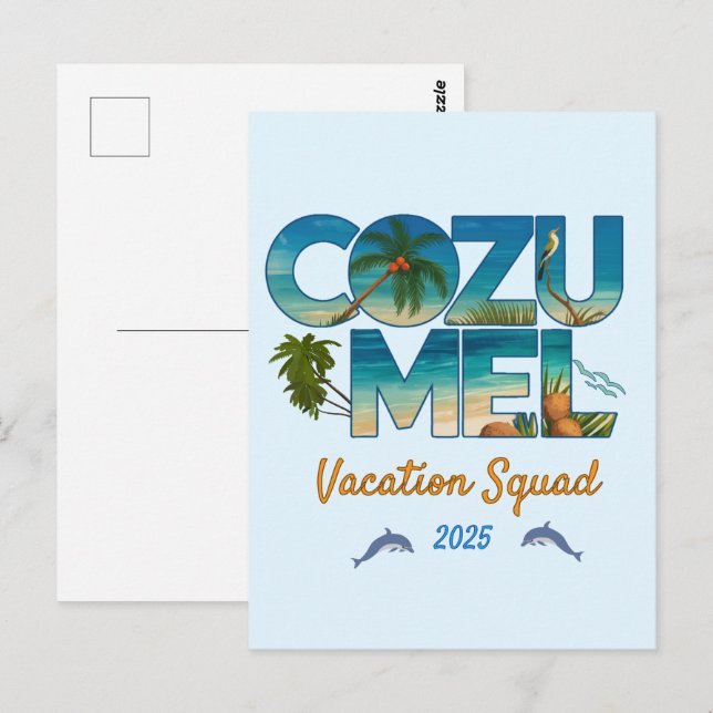 Postal Cozumel Vacation 2025 Tropical Getaway Adventure (Anverso / Reverso)