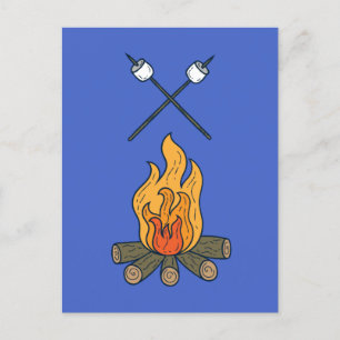 Postal Cozy Campfire Postcard