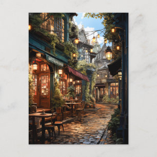 Postal Cozy Summer Alley