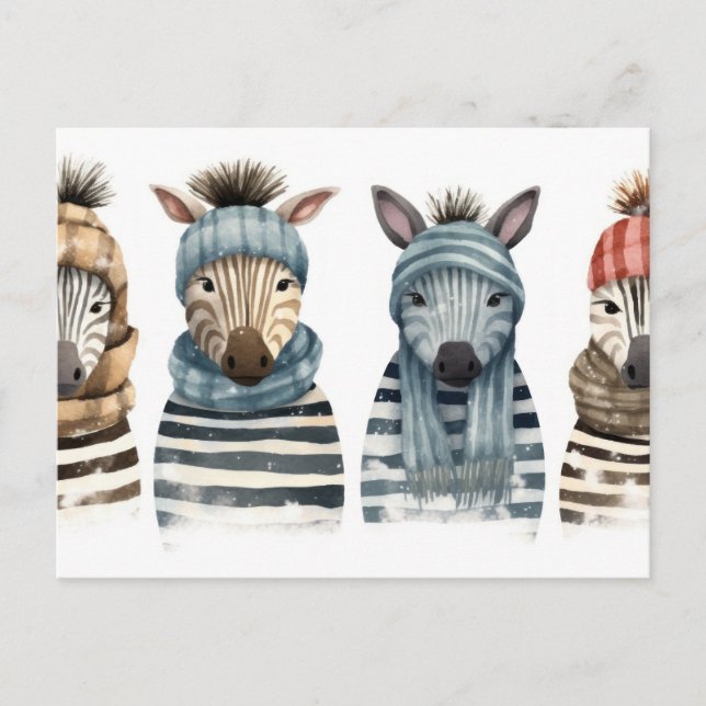 Postal Cozy Zebras (Anverso)
