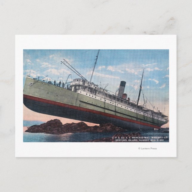 Postal CPR SS Princess May WreckSentinel Island, AK (Anverso)