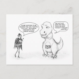 Postal CPSIA Dino