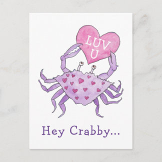Postal Crabby Valentcard
