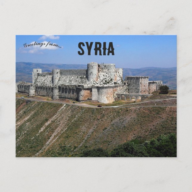 Postal Crac de los Caballeros Siria (Anverso)