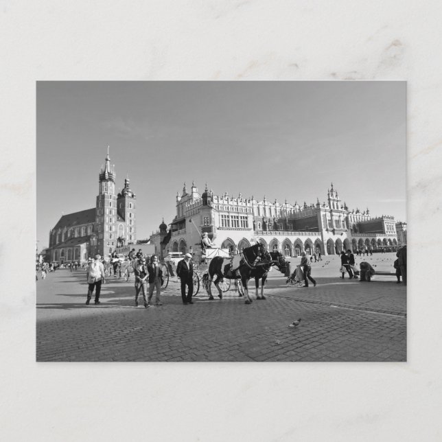 Postal Cracovia, casco antiguo, Polonia (Anverso)