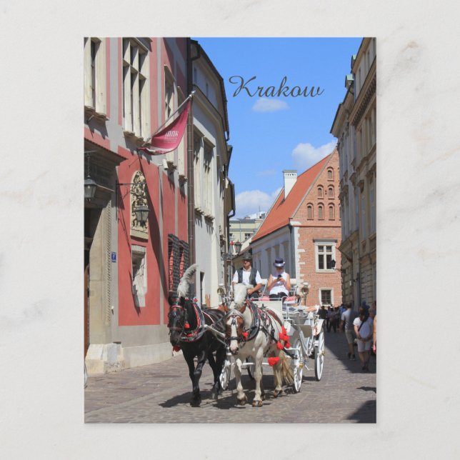 Postal Cracovia, Iglesia Mariacki, Iglesia de Santa María (Anverso)