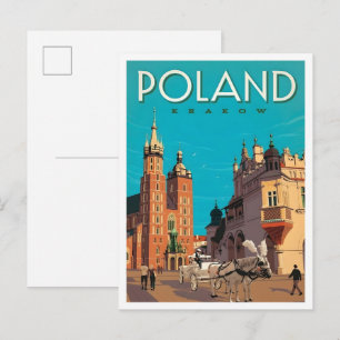 Postal Cracovia Polonia Arte Antiguo Viajes
