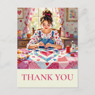 Postal Crafter Quilting Sewing Thank you