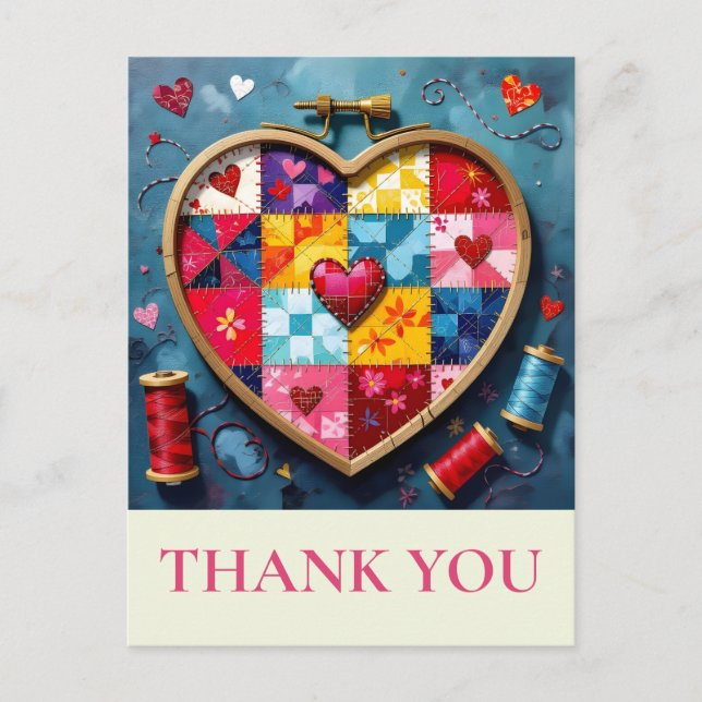 Postal Crafter Quilting Sewing Thank you (Anverso)