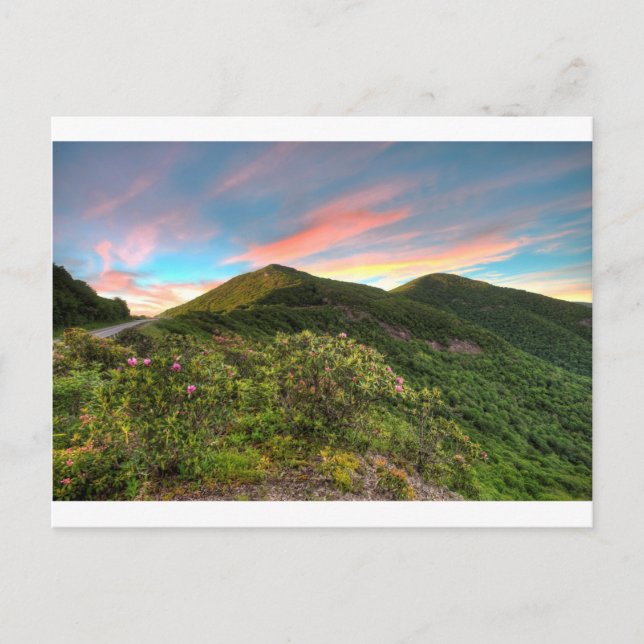 Postal Craggy Pinnacle Sunset (Anverso)