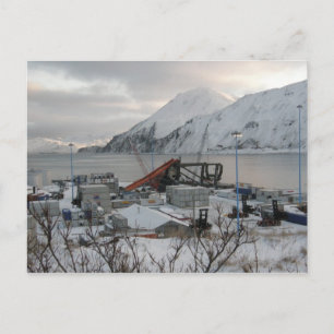 Postal Crana de contenedor destruida por vientos de la fu