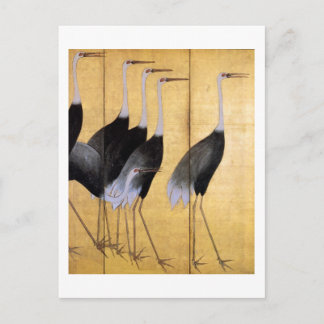 Postal Crane, Bella Artes japonés Ogata Korin