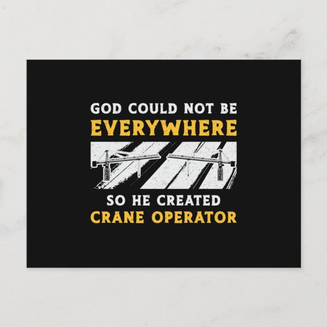 Postal Crane Operator God Could Not Be Worker Driver (Anverso)