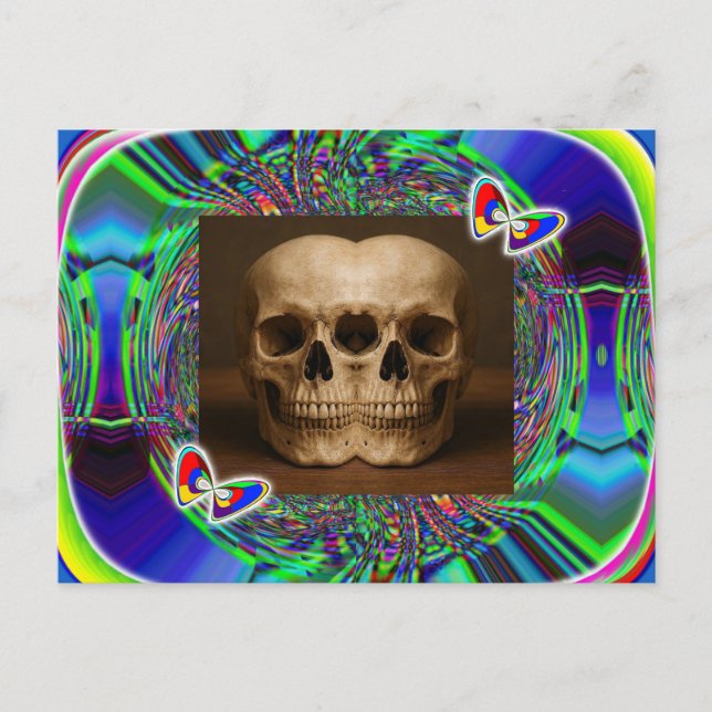 Postal Cráneo de alienígena de tres ojos (Anverso)