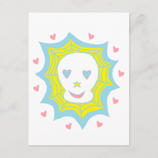 Postal Cráneo de amor feliz