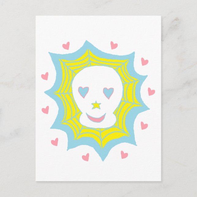 Postal Cráneo de amor feliz (Anverso)