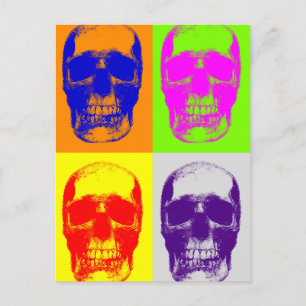 Postal Cráneo de arte pop
