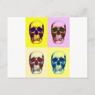 Postal Cráneo de arte pop