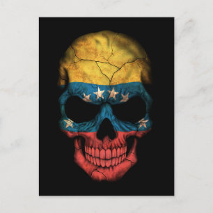 Postal Cráneo de la bandera venezolana del personalizable