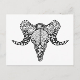 Postal Cráneo de ovejas inspirado