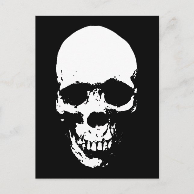 Postal Cráneo de Paro Blanco (Anverso)