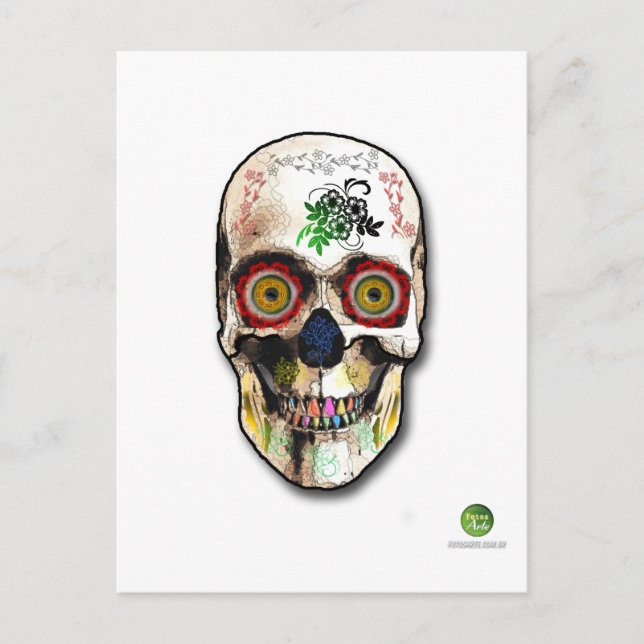 Postal cráneo mexicano (Anverso)