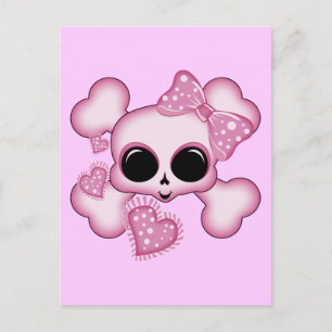 Postal Cráneo rosa