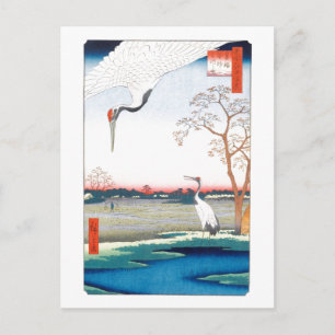 Postal Cranes Minowa Kanasugi Mikawashima Hiroshige Fine