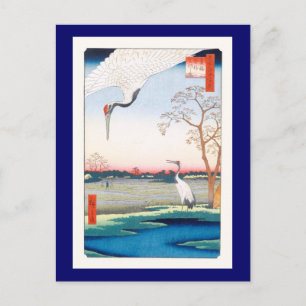 Postal Cranes Minowa Kanasugi Mikawashima Hiroshige Fine