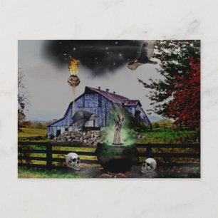 Postal *~* Cránulos de la mano de la antorcha HALLOWEEN