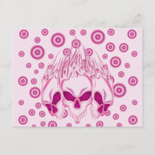Postal Cránulos rosados llamativos